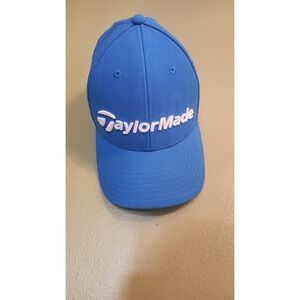 TaylorMade Golf Cap Hat Adult Adjustable Blue‎ 100% Polyester One Size Fits All